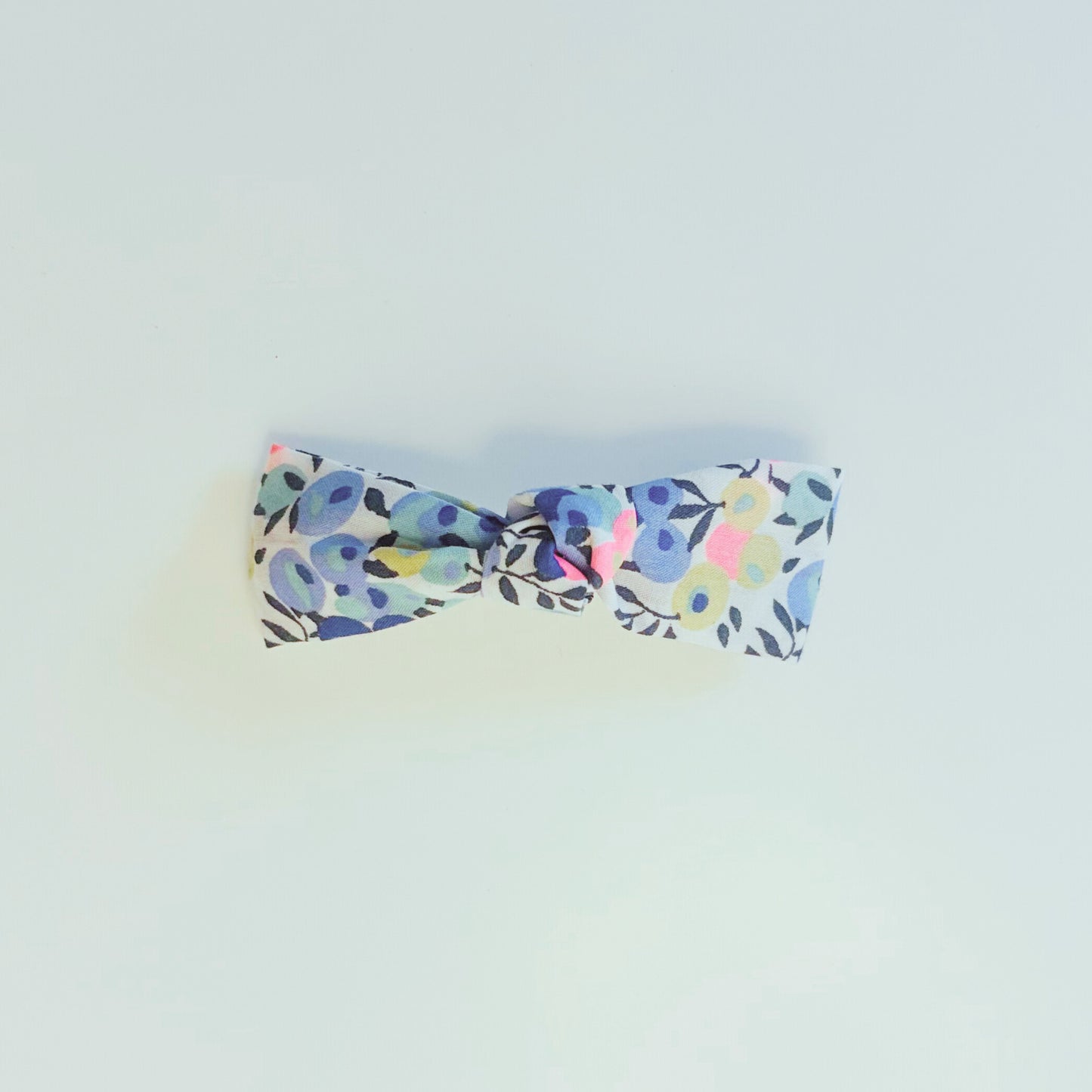 Barrette Biru Liberty Bleu et Rose Fluo