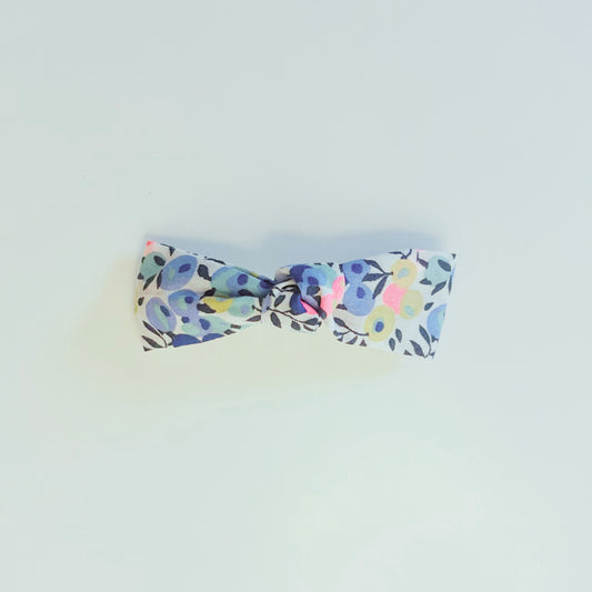 Barrette Biru Liberty Bleu et Rose Fluo