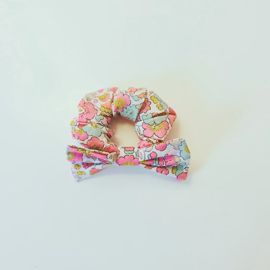 Chouchou Mera en Liberty Rose et Vert
